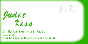 judit kiss business card